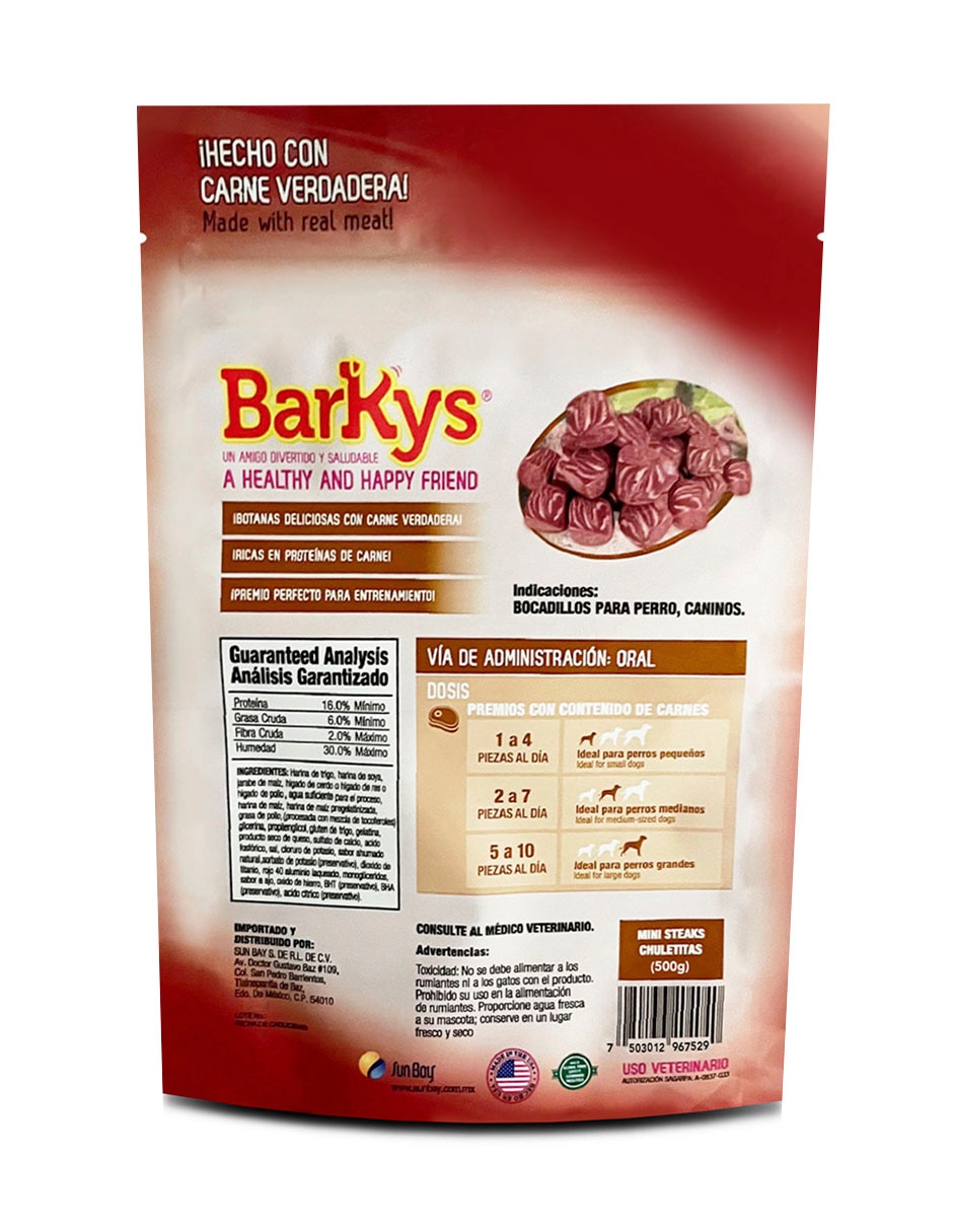 Premio Barkis de carne para perro 500 G