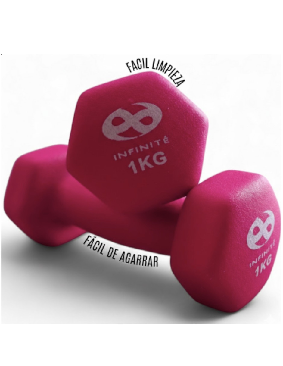Set de mancuernas de peso fijo 1 kg piezas 2 2