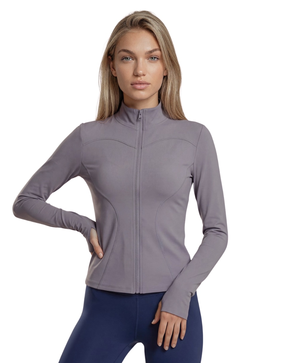 Chamarra para entrenamiento active essentials activewear de mujer 3