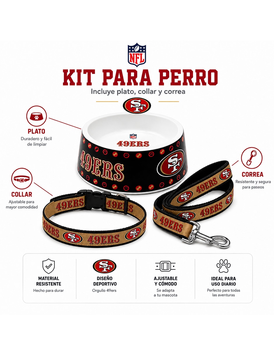 Correa y collar de Poliéster para Perro 3
